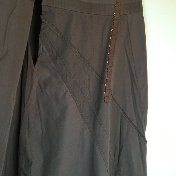 Cotelac A-Line Pencil Skirt S M Brown Asymmetric - Picture 4 of 8